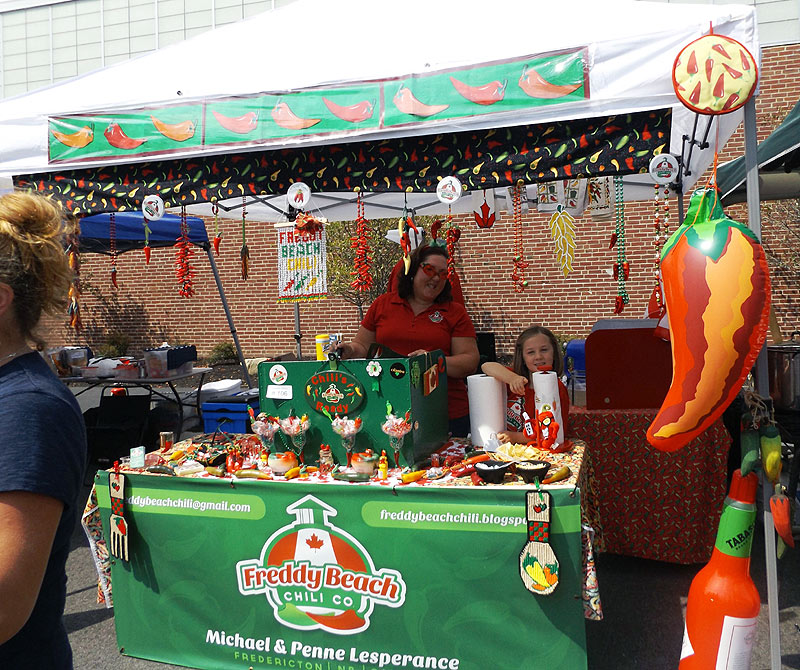 Best Booth -1st Place - Penne Childs - Freddy Beach Chili Co. - Keswick Ridge, New Brunswick, Canada